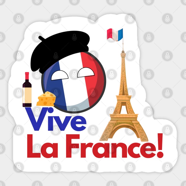 Vive la France! Sticker by firstsapling@gmail.com